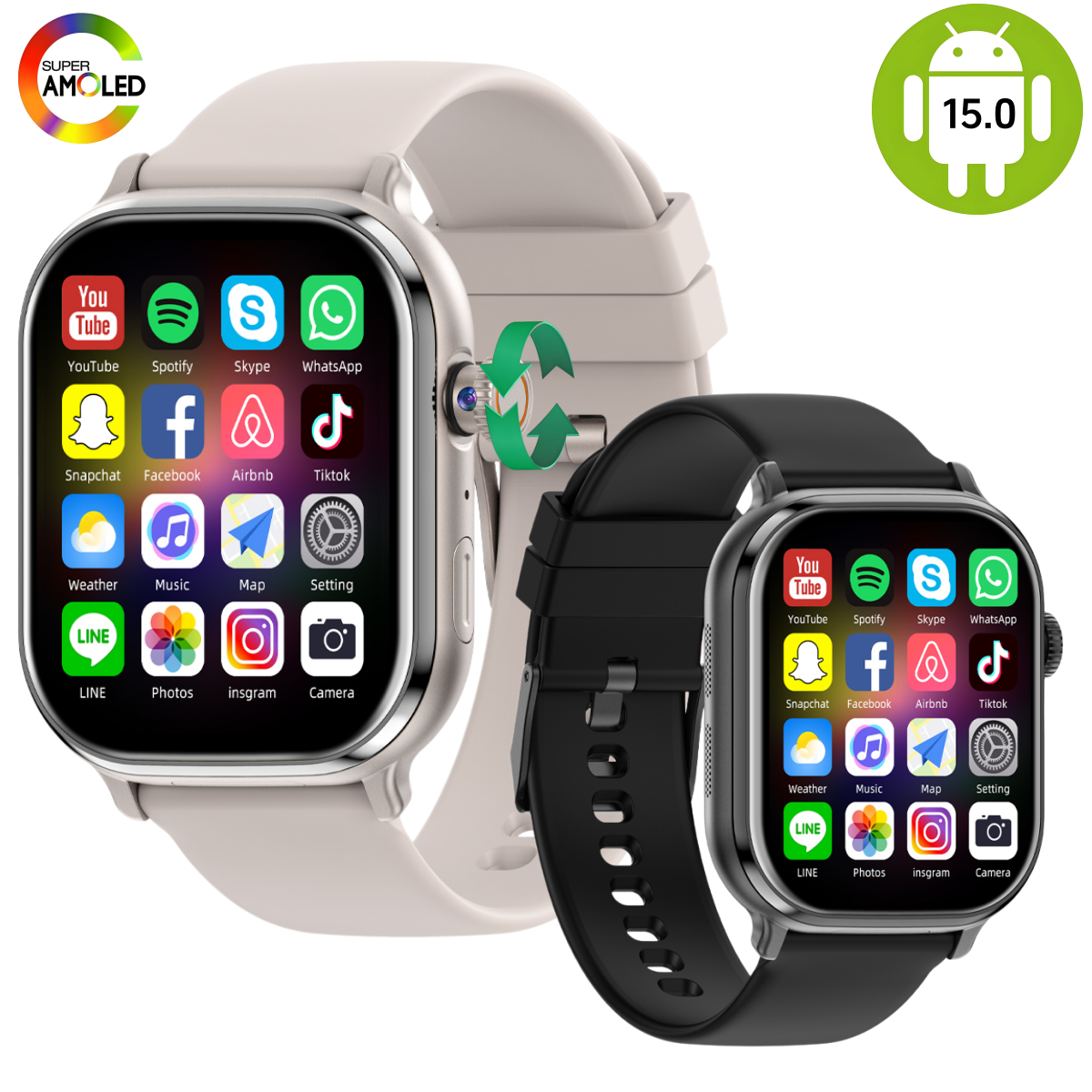 Smartwatch Id - New VP69 2.39inch Amoled Android 15.0