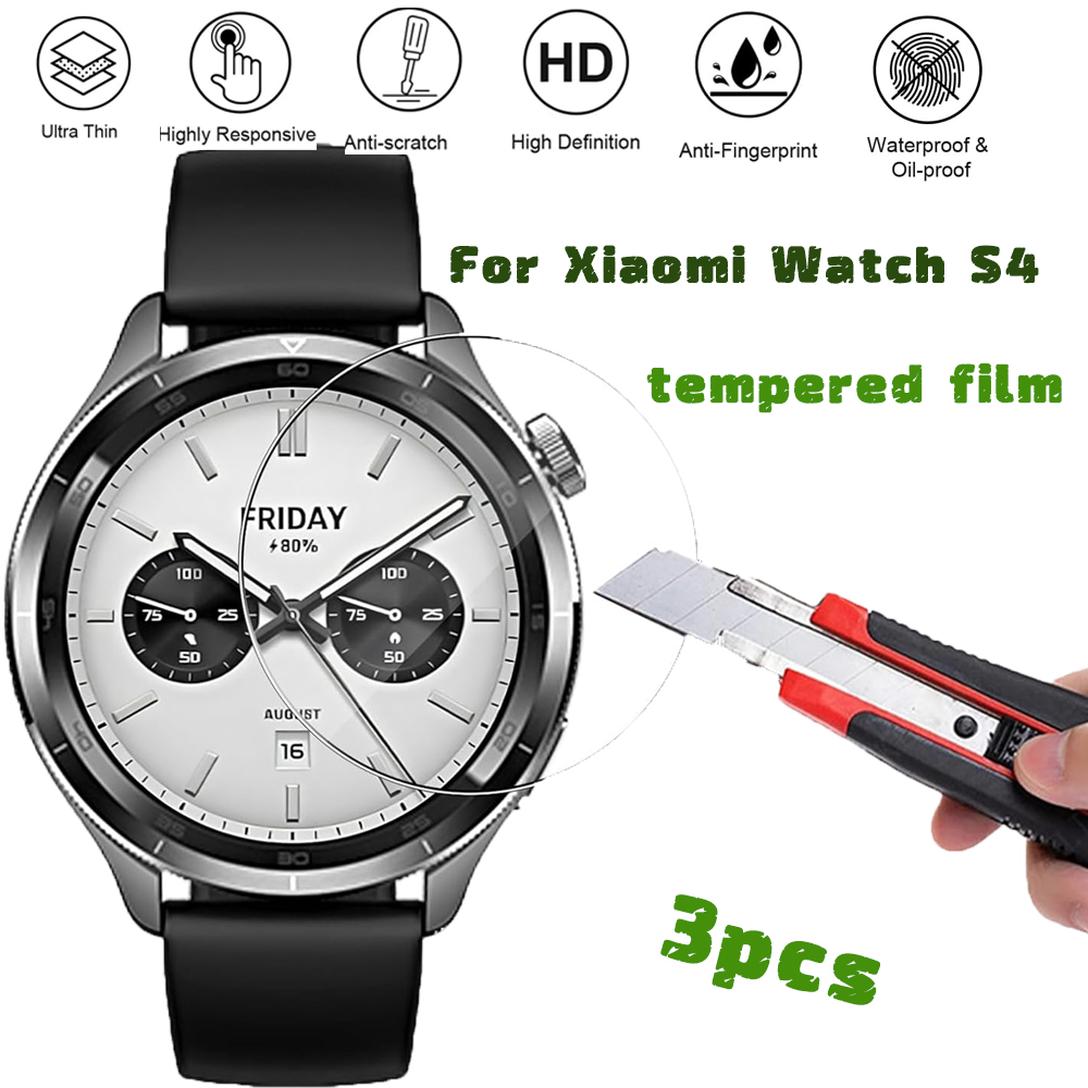 3PCS Tempered Glass Smartwatch - Xiaomi Smartwatch S4 Accessories avis et prix