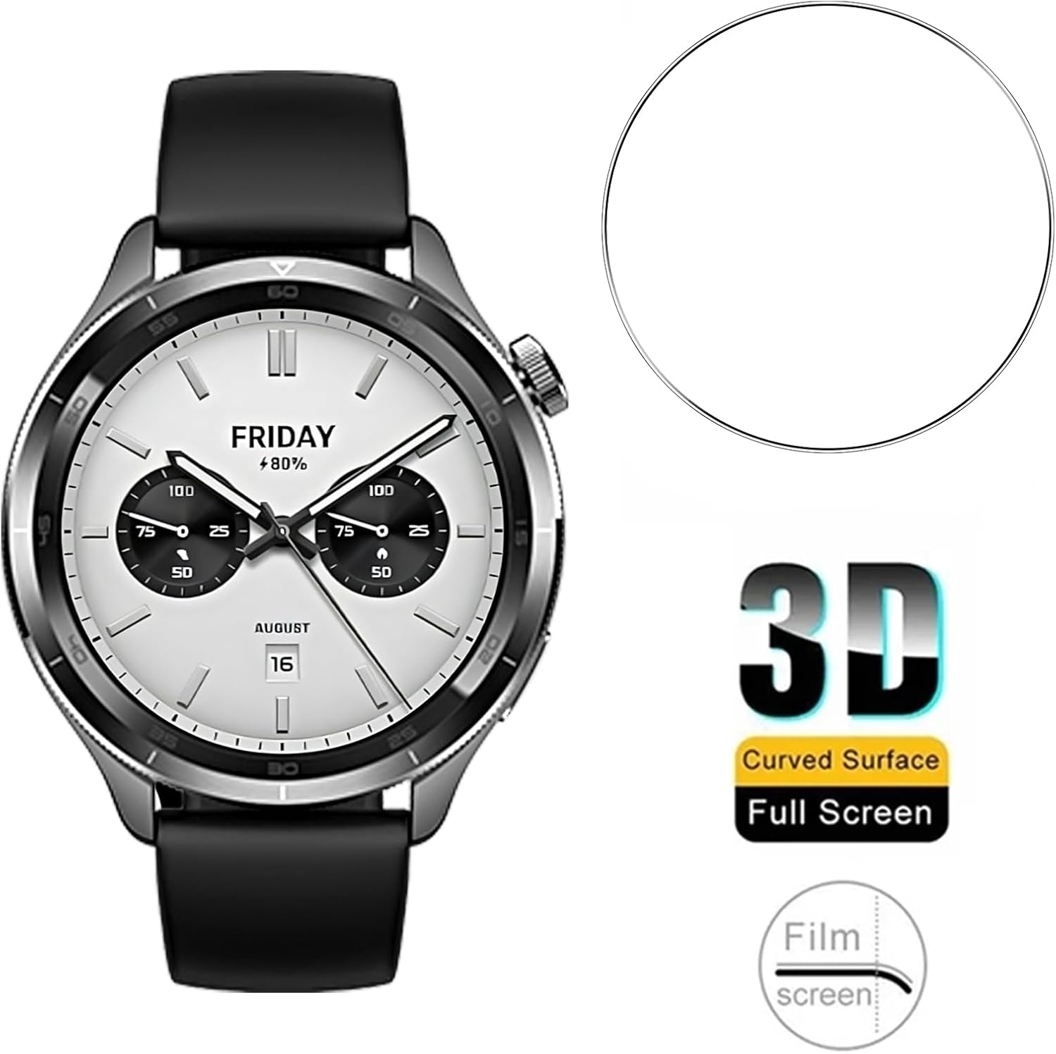 3PCS Tempered Glass Smartwatch - Xiaomi Smartwatch S4 Accessories avis et prix