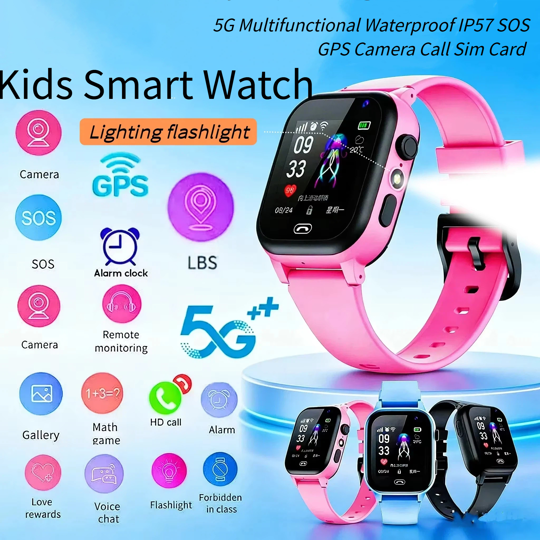 Lenovo Kids Smart Watch 5G GPS - Smartwatch Id avis et prix