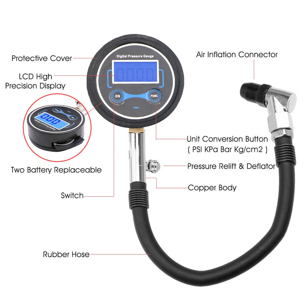 0-200Psi Tire Pressure Gauge M - Smartwatch Universal avis et prix