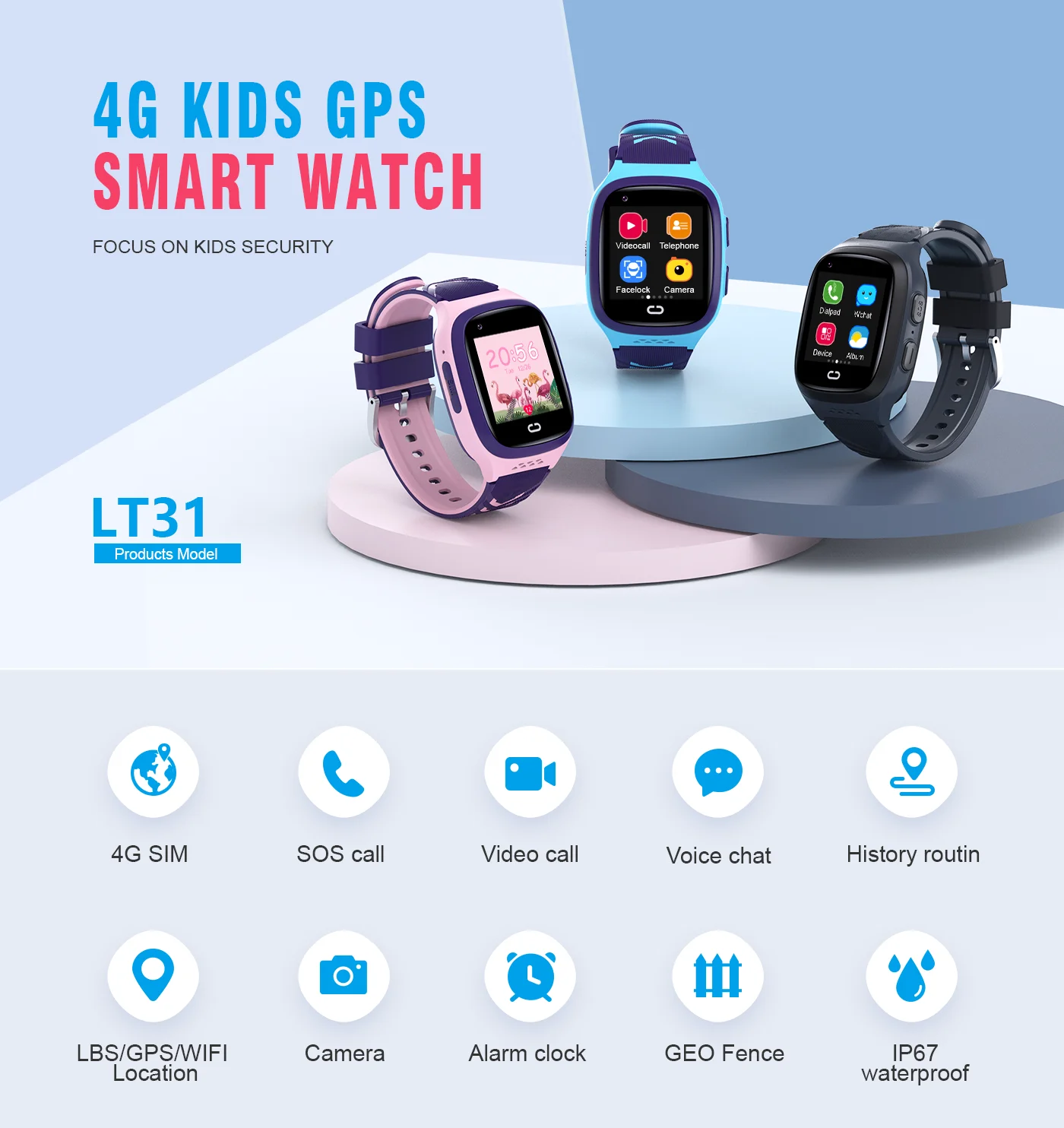 4G Kids Smartwatch SOS Waterpr - Smartwatch Id avis et prix