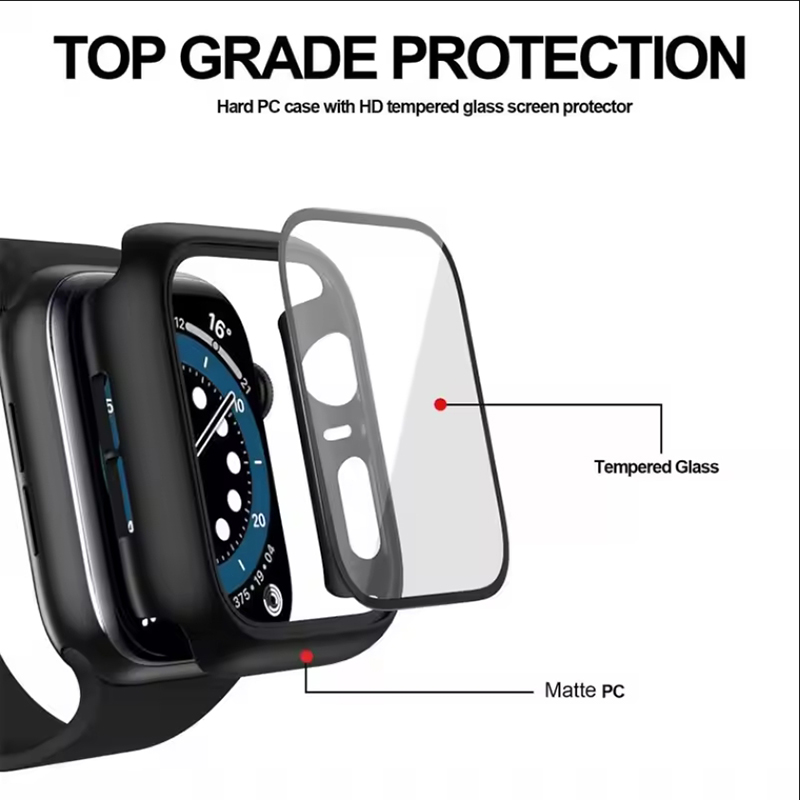 Tempered Glass+Cover For Apple - Watch Case Bumper avis et prix