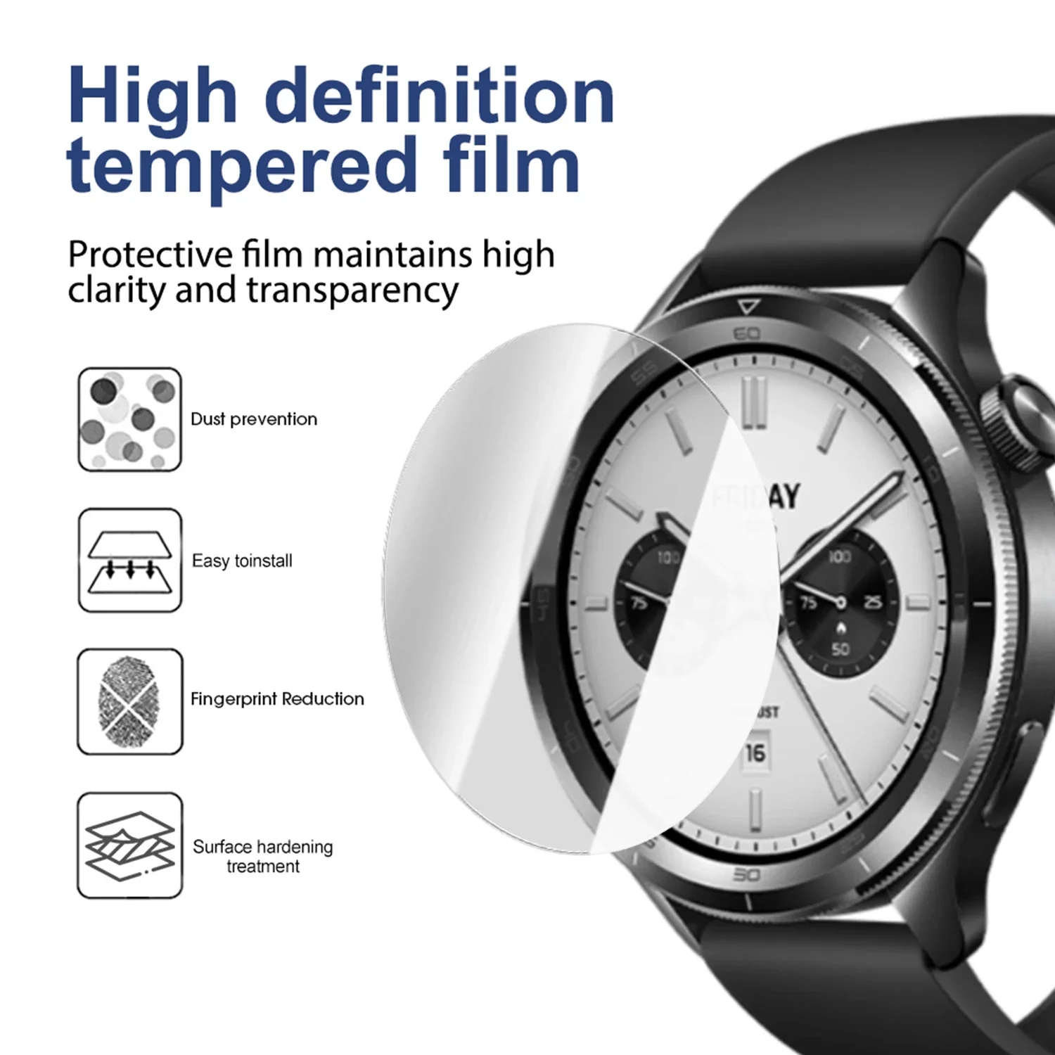 2PCS Tempered Glass For Xiaomi - Xiaomi Smartwatch S4 Accessories avis et prix