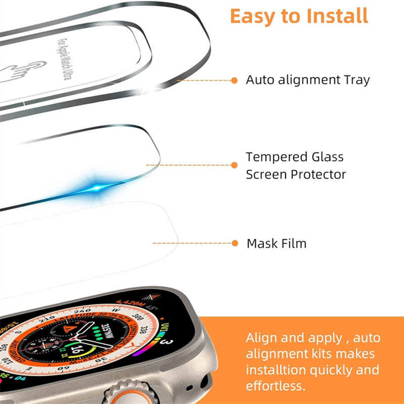 Tempered Glass For Apple Watch - Watch Case Bumper avis et prix