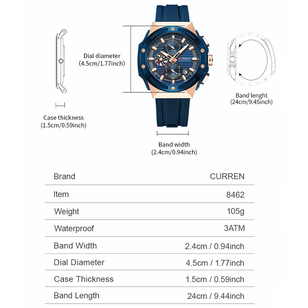 CURREN Fashionable Sports Mult - Smartwatch Guess avis et prix