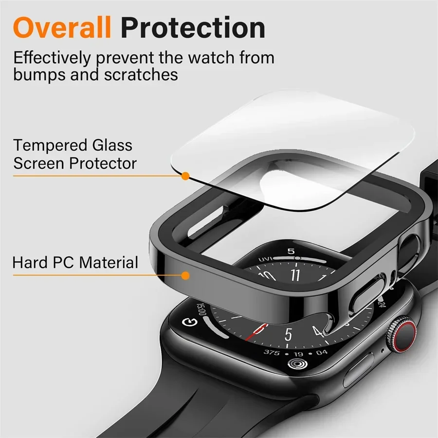 Glass+cover For Apple Watch ca - Smartwatch Watch Accessories For Women avis et prix