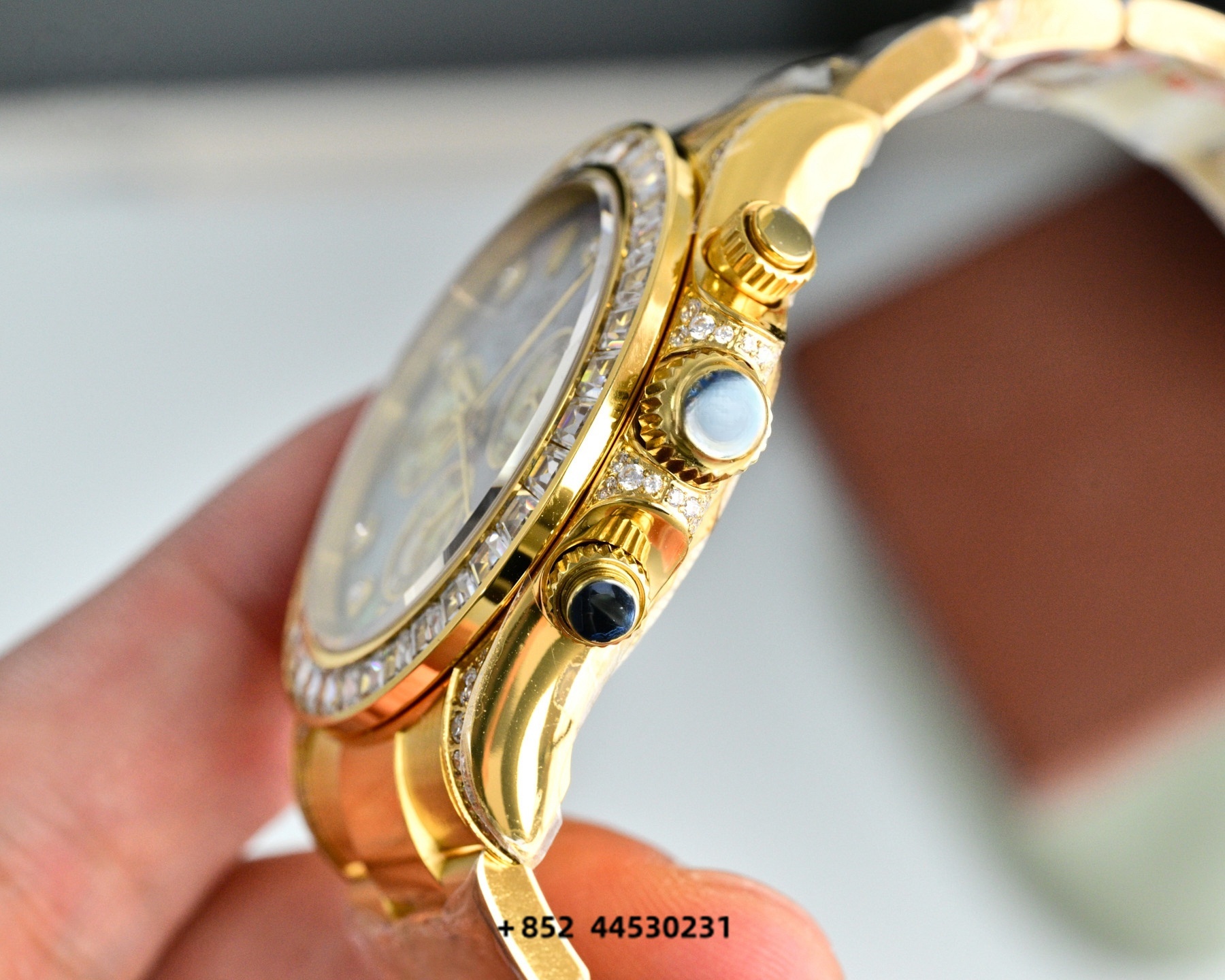 42mm Diamond Gold Men’s Chrono - Smartwatch Custom avis et prix