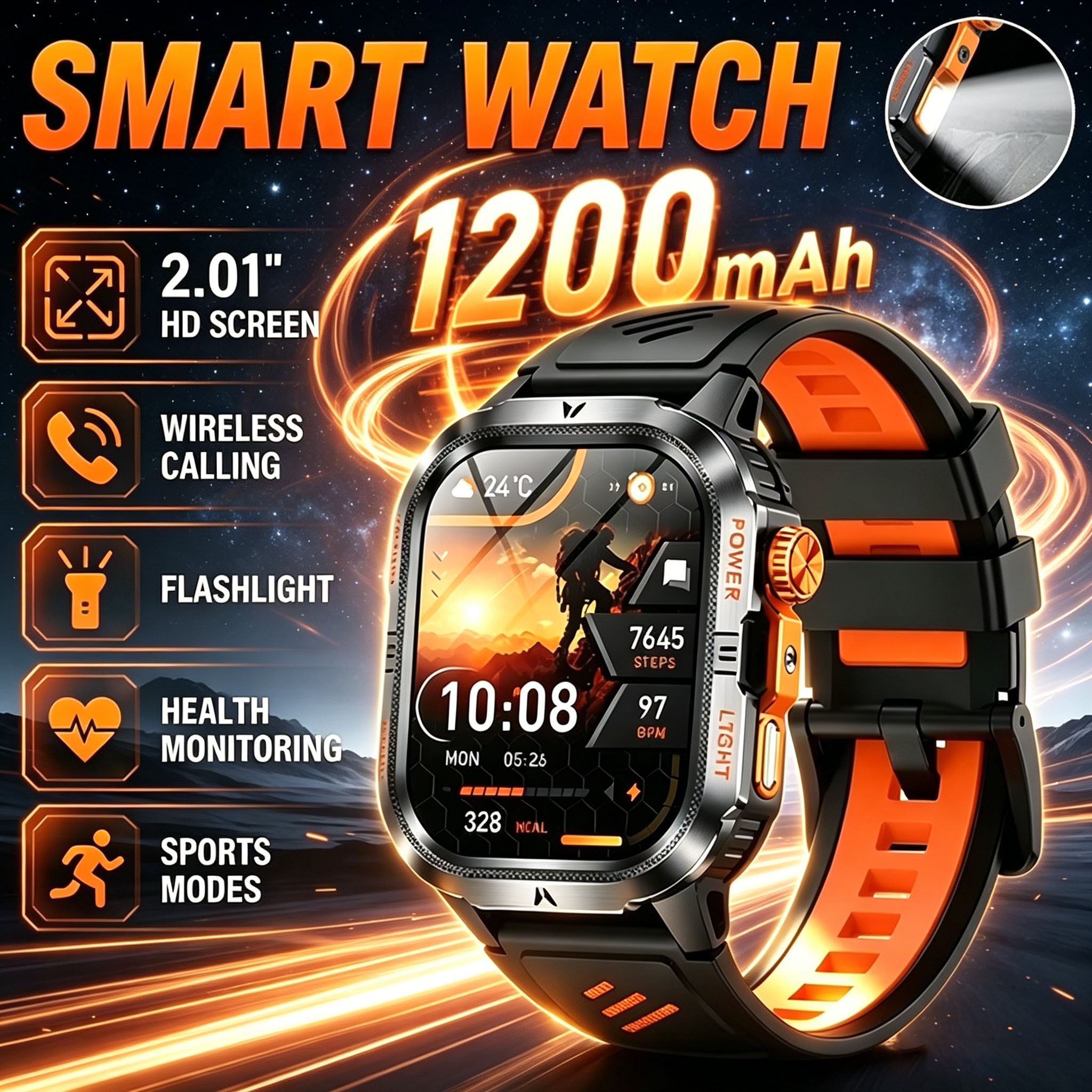 2026 Rugged Military Smart Wat - Smartwatch M Active avis et prix