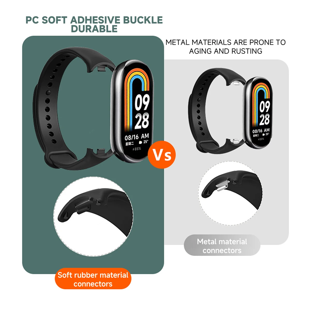 Strap for Xiaomi Mi Band 9/9 N - Silicone Band Replacement avis et prix