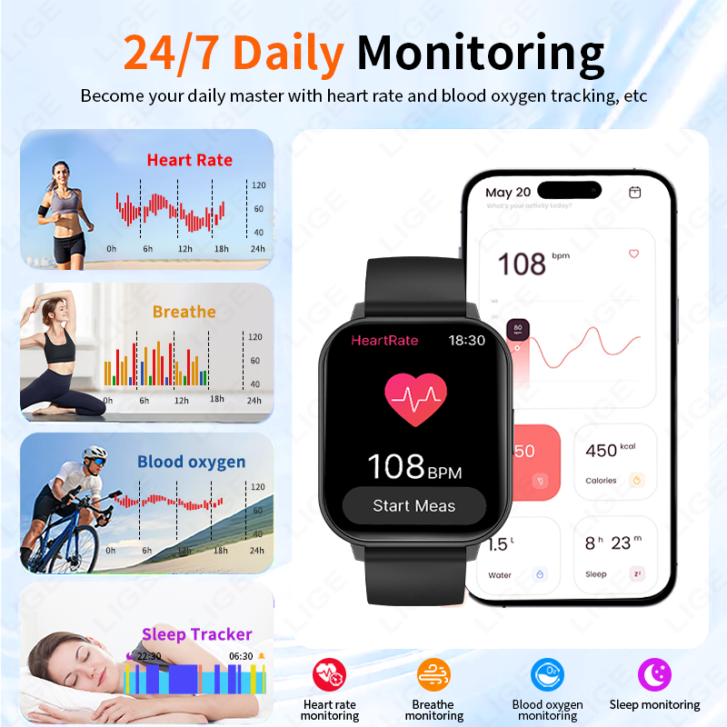 New Smart Watch Men Full Touch - Smartwatch Custom avis et prix