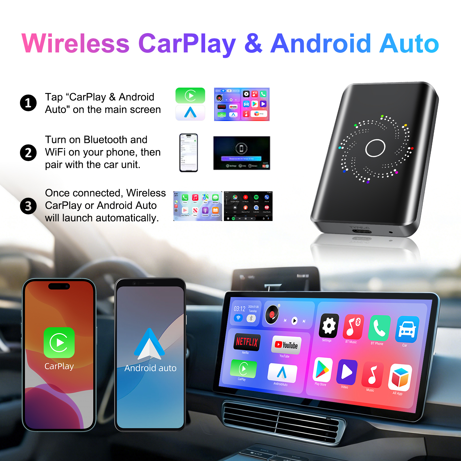 2026 3in1 Android 14.0 CarPlay - Smartwatch Universal avis et prix