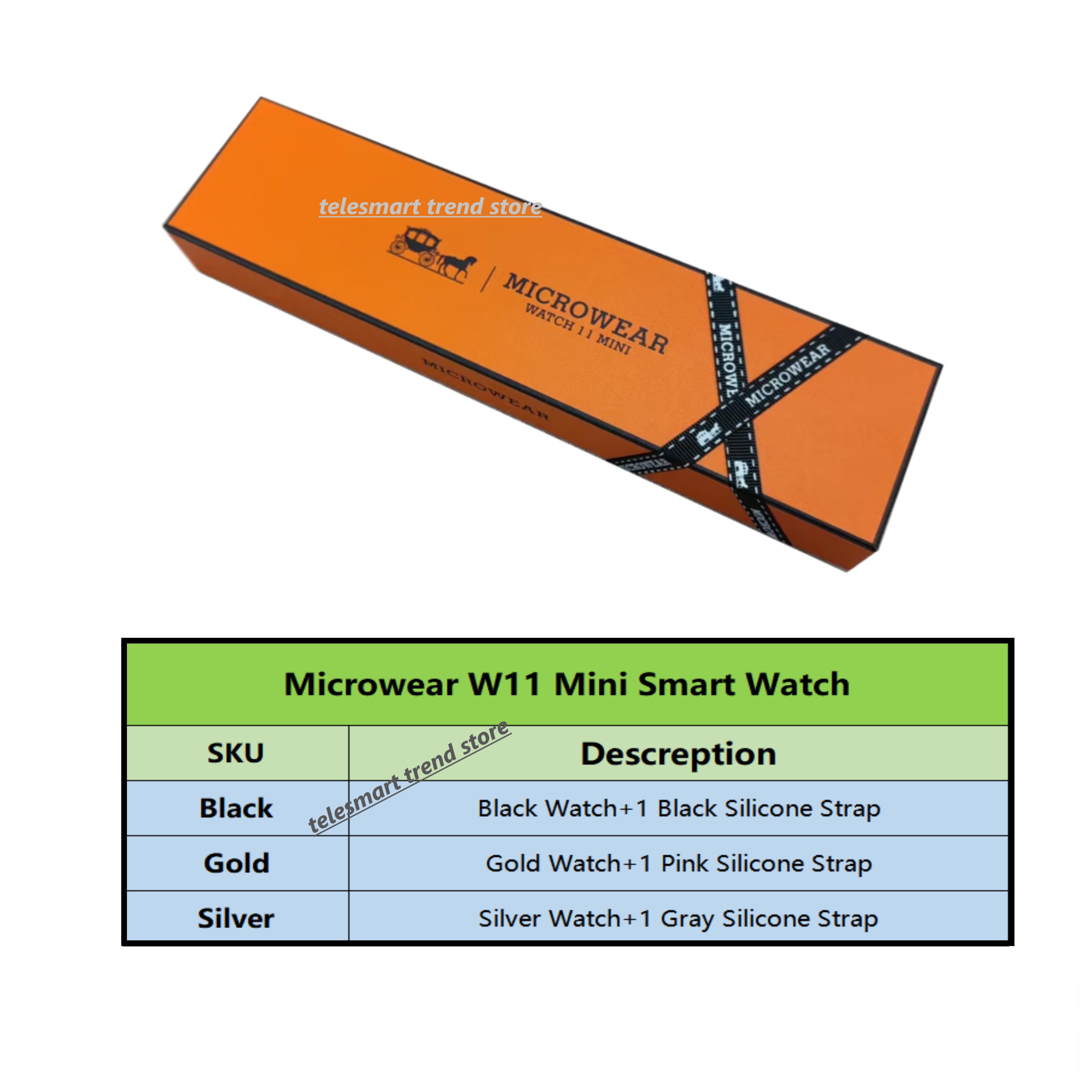 Official W11 Mini Smart Watch  - Smartwatch M Active avis et prix