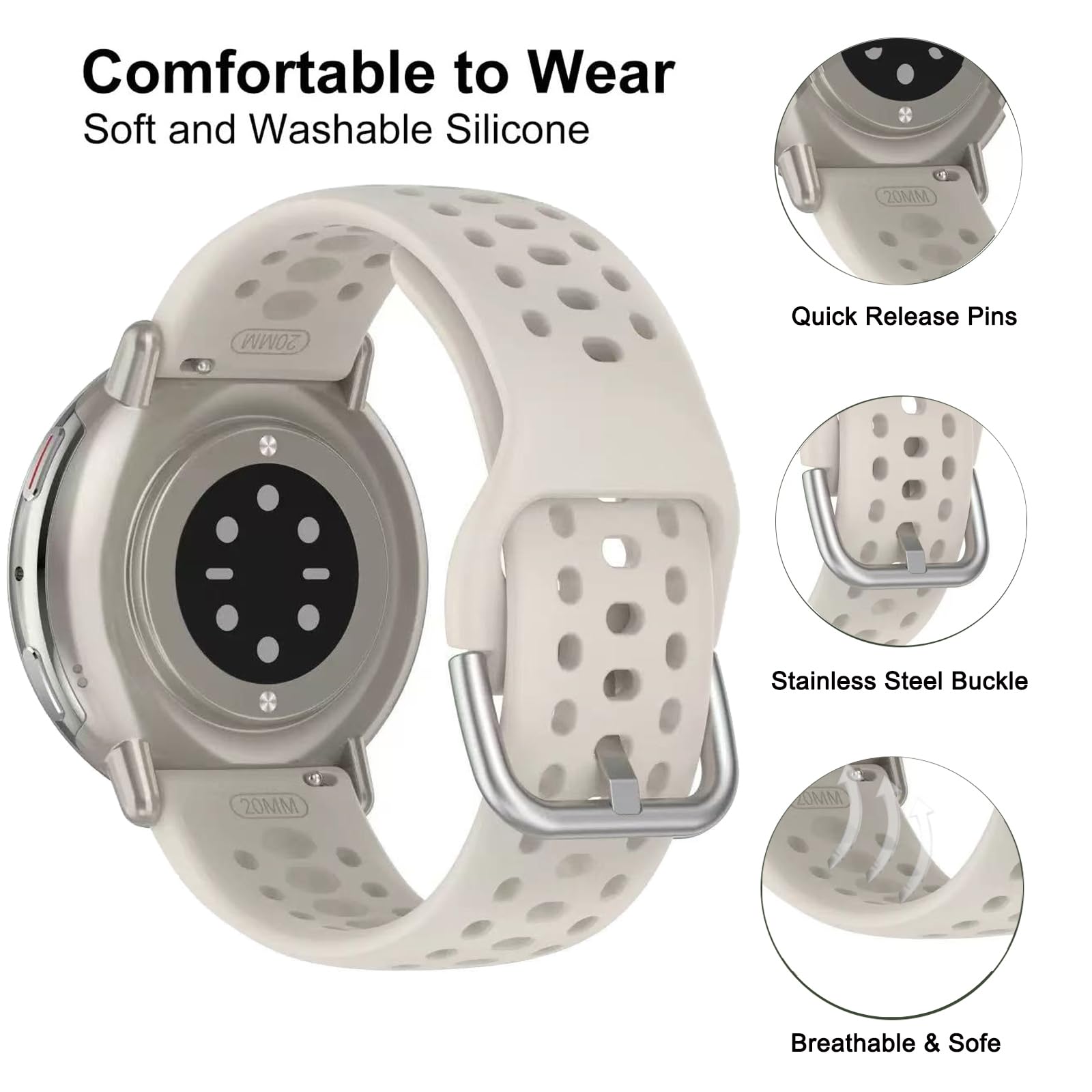 20mm Strap For Amazfit active  - Titan Smartwatch Accessories avis et prix