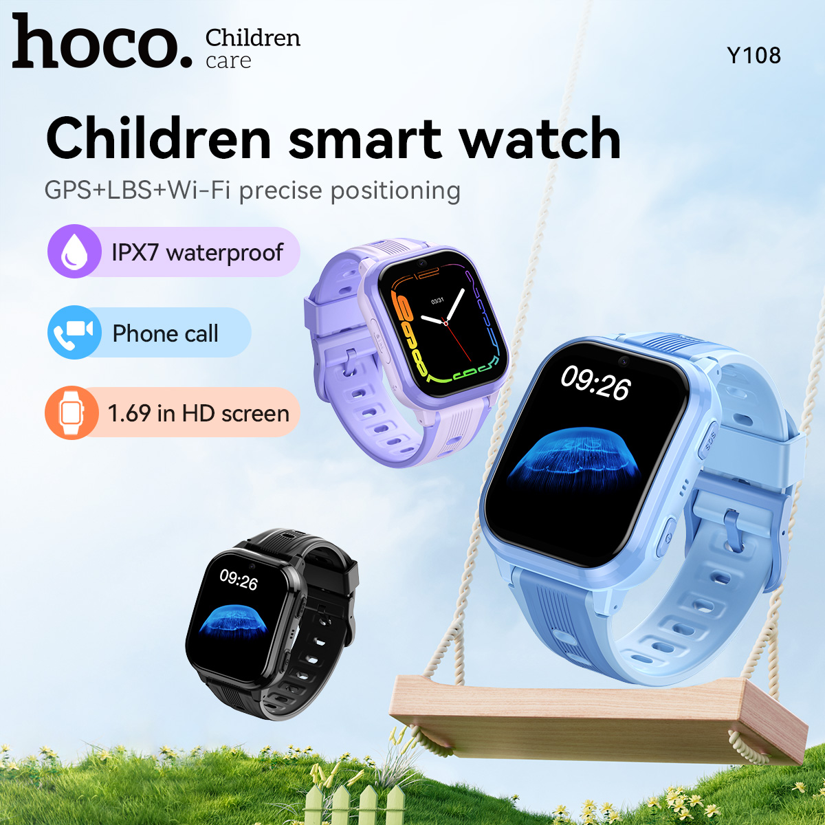 HOCO Y108 1.69inch HD LCD Curv - Smartwatch Id avis et prix