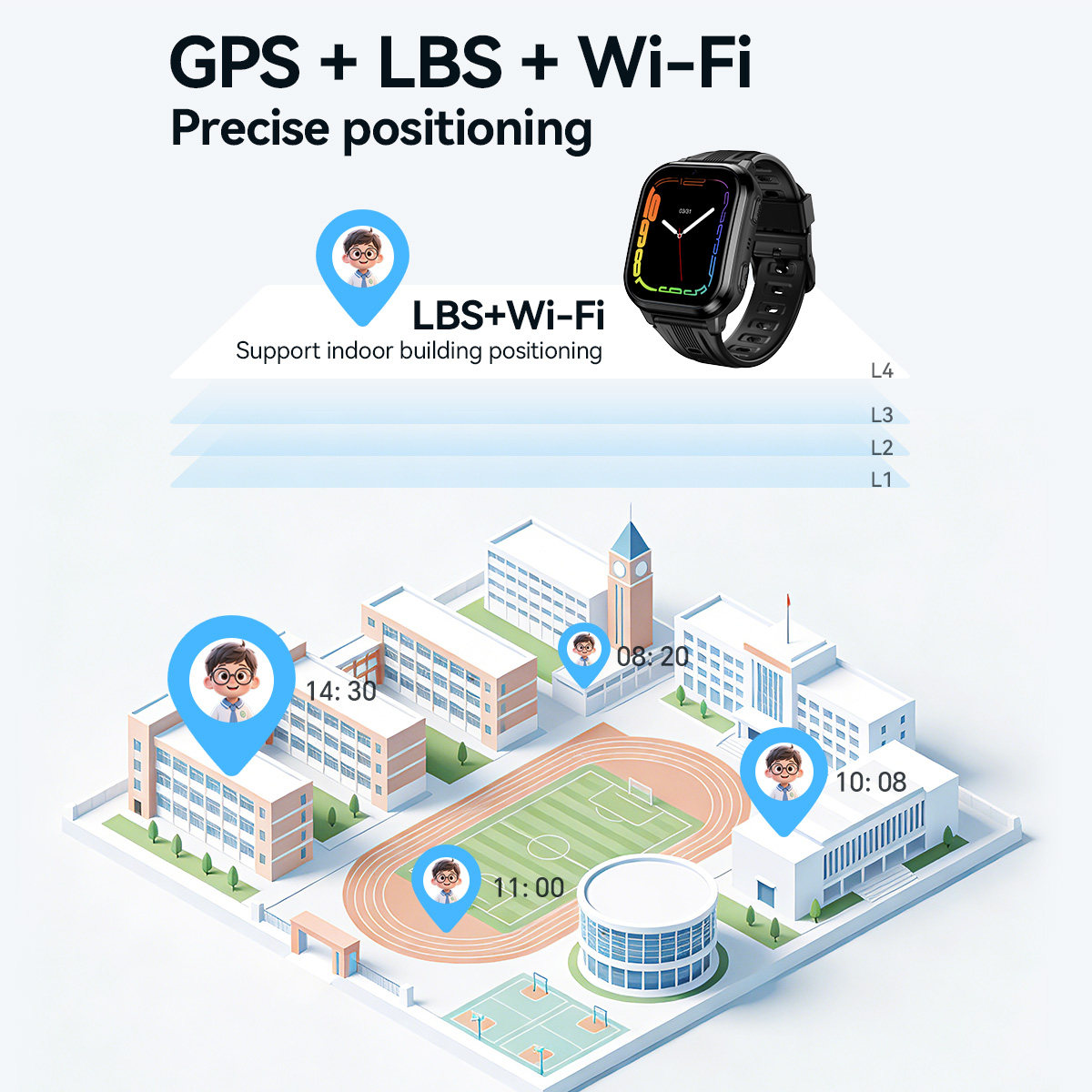 HOCO Y108 1.69inch HD LCD Curv - Smartwatch Id avis et prix