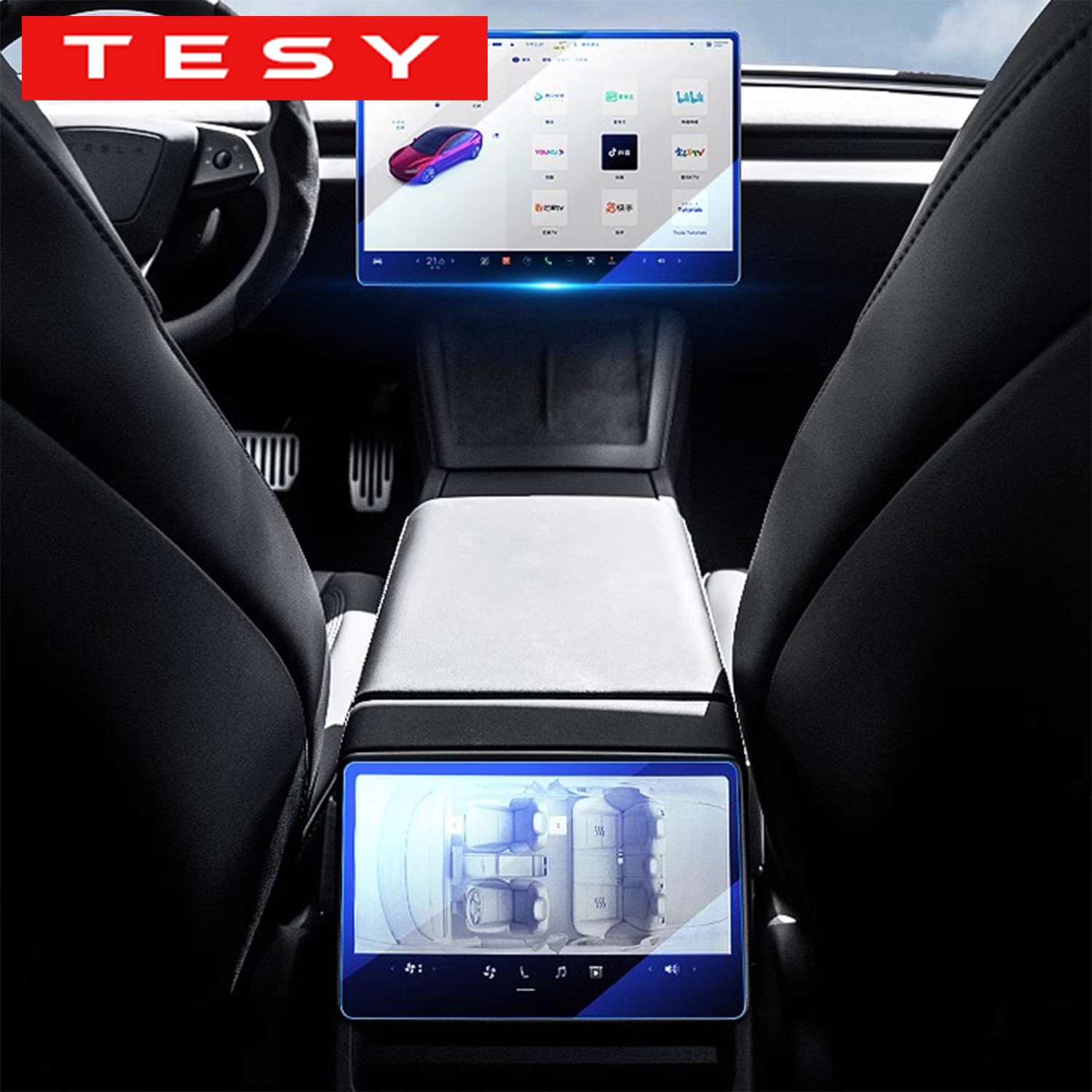 TESY Tempered Glass Film Prote - Screen Protector Film avis et prix