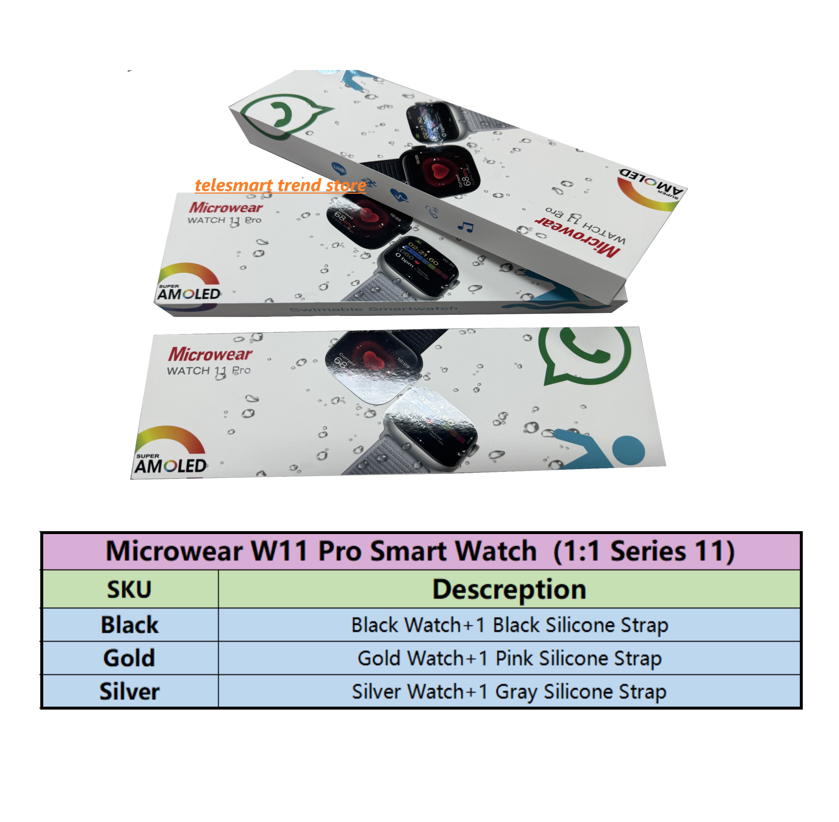 Latest W11 Pro Smart Watch S11 - Smartwatch M Active avis et prix